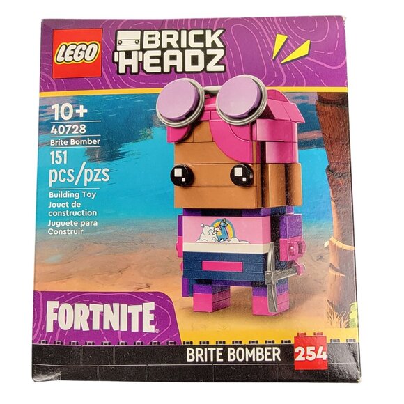 Lego Fortnite Brite Bomber 40728 Brick Headz Pink Building Set Toy New In Box - Picture 9 of 9
